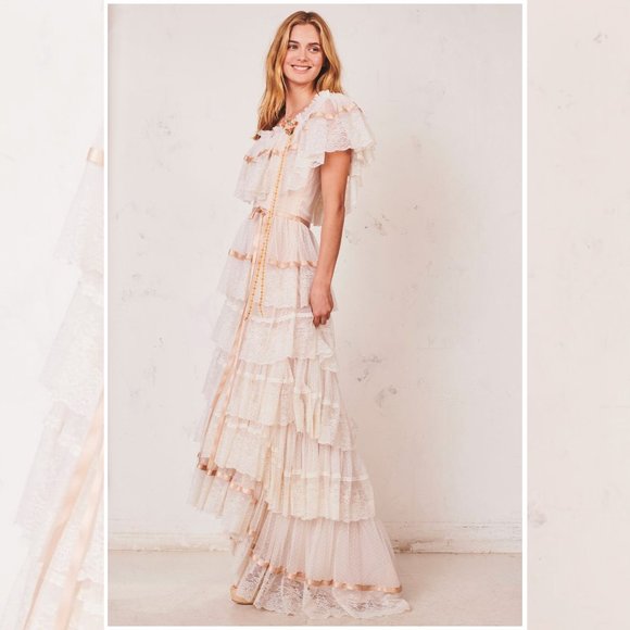 LoveShackFancy LIMITED EDITION RARE Fabia Wedding Dress Gown - Picture 4 of 16